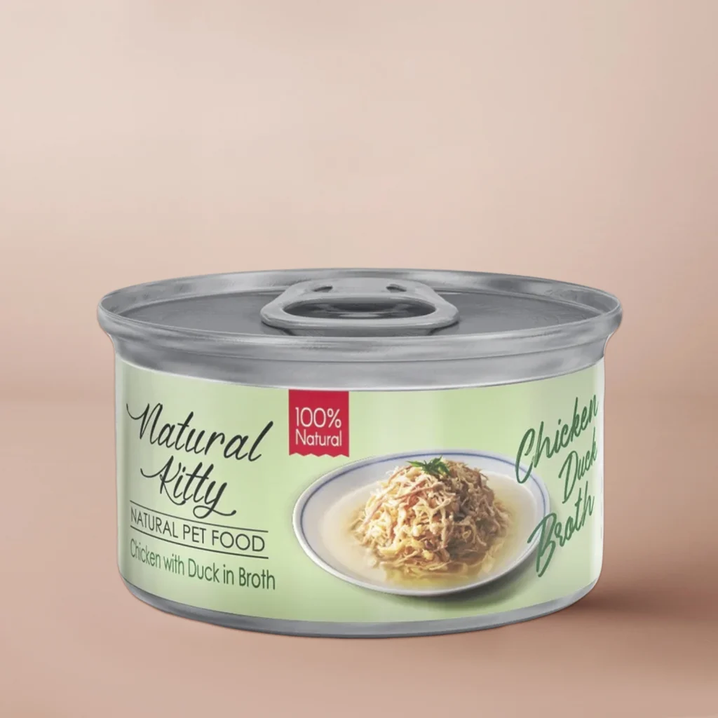 Mokra karma uzupełniająca dla kota Natural Kitty Kurczak z Kaczką w puszce 80g