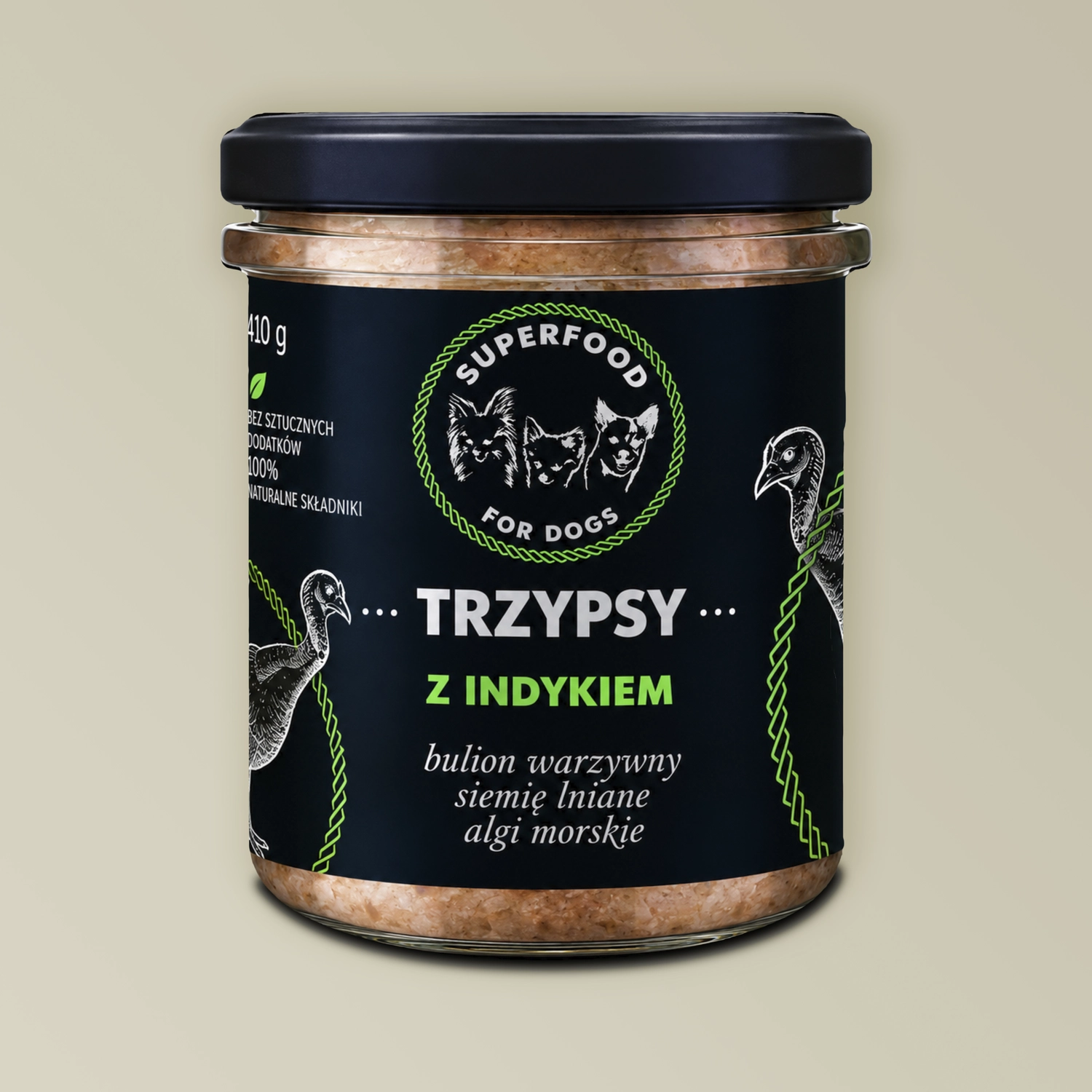 Trzypsy karma mokra Superfood z indykiem dla psa 300g