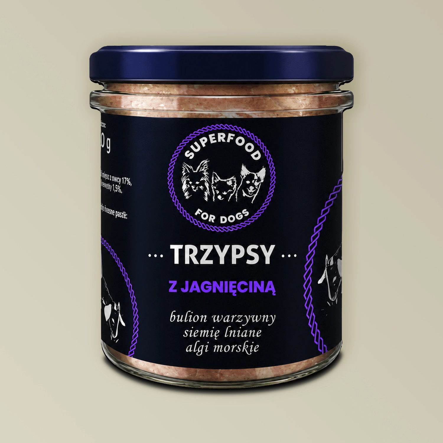 Trzypsy karma mokra Superfood z jagnięciną dla psa 300g