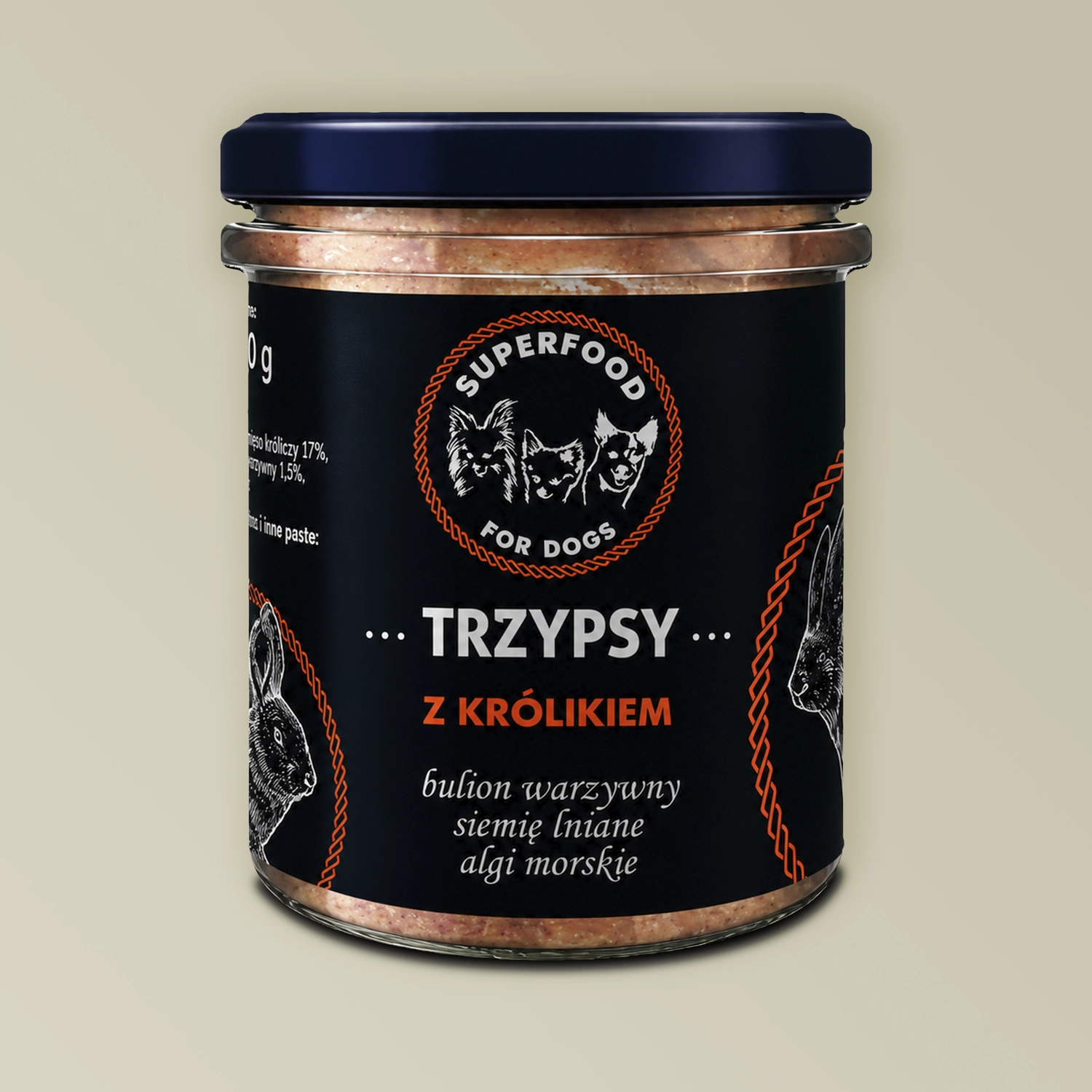 Trzypsy karma mokra Superfood z królikiem dla psa 300g