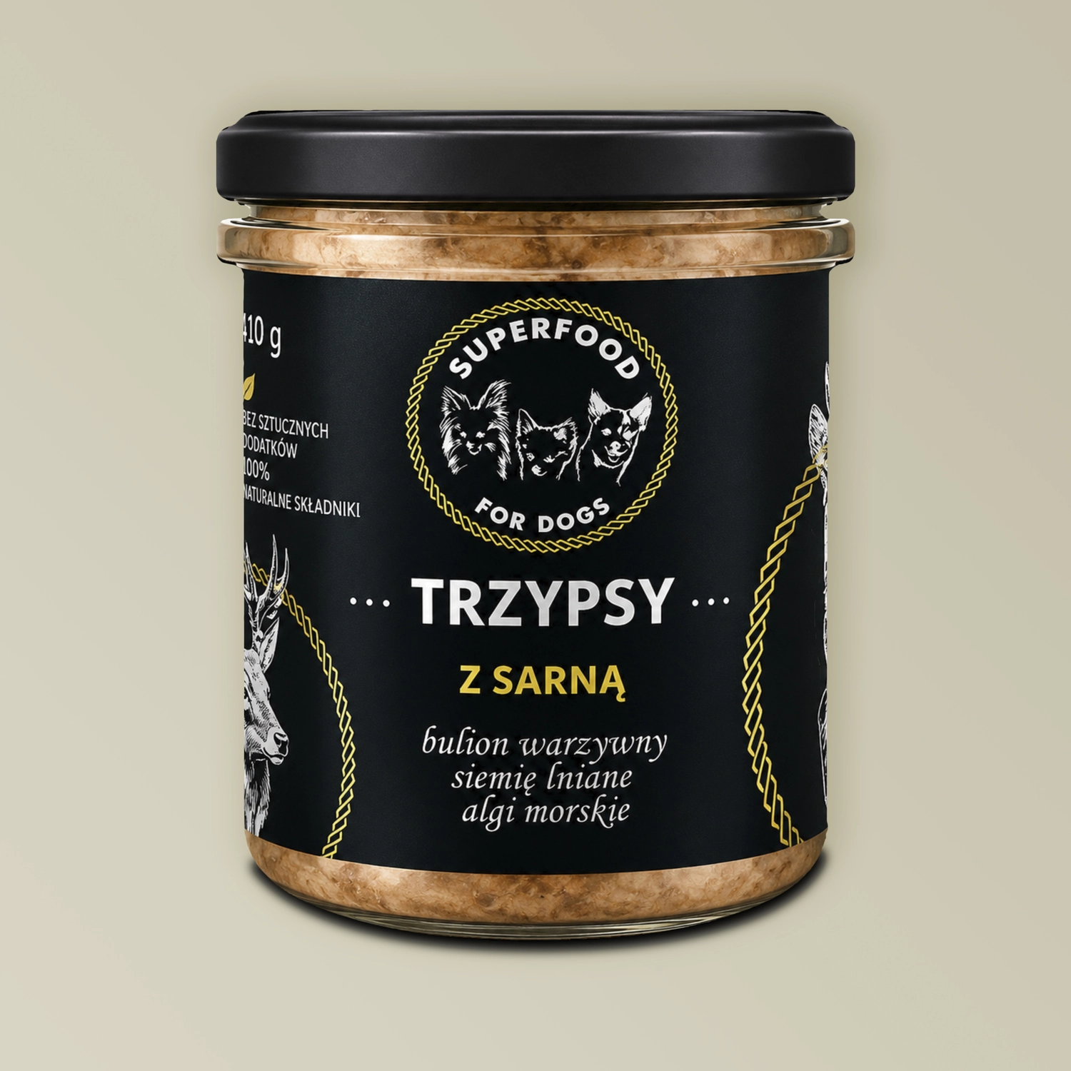 Trzypsy karma mokra Superfood z sarną dla psa 300g