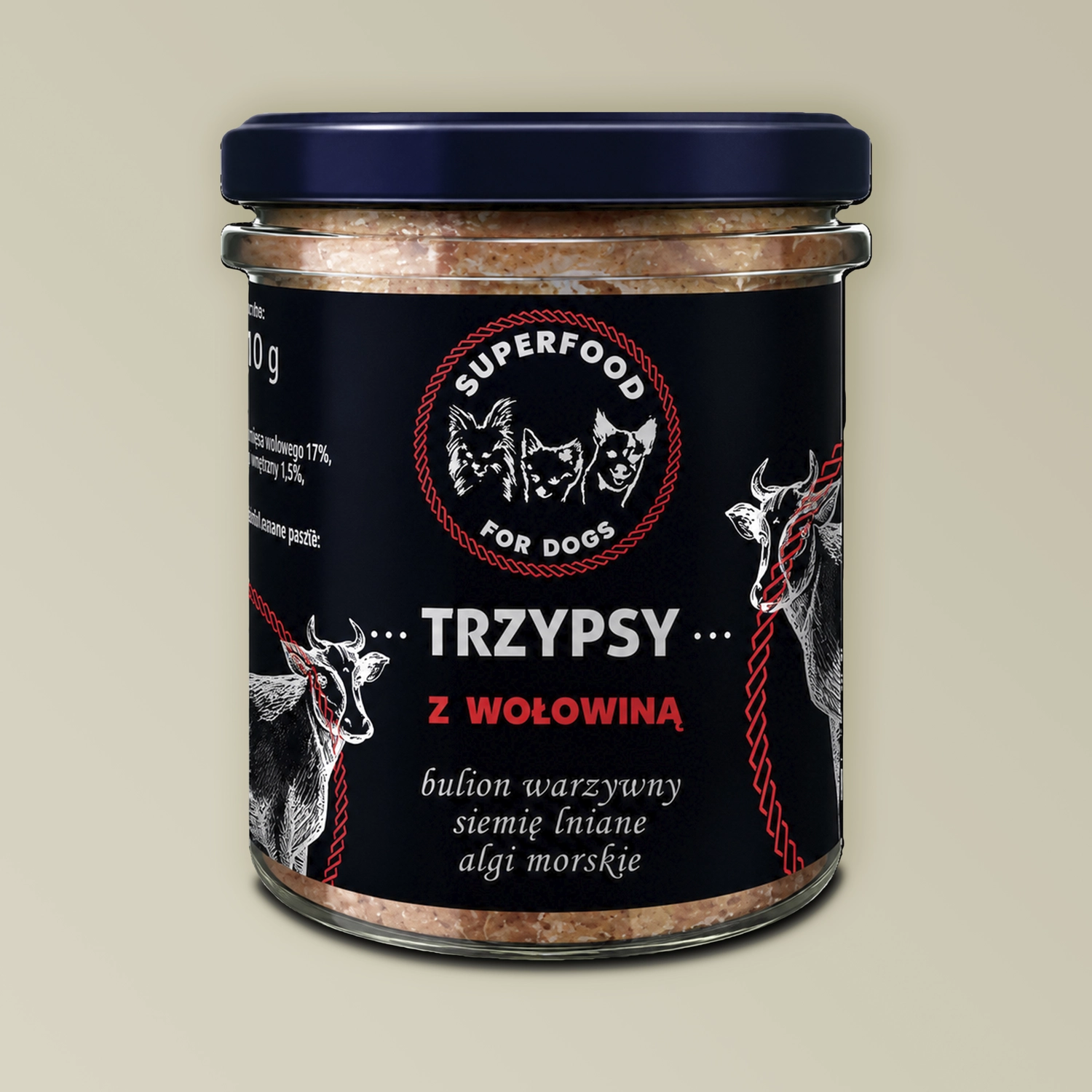 Trzypsy karma mokra Superfood z wołowiną dla psa 300g